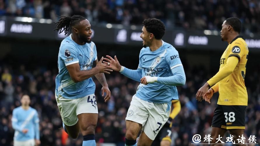 英超-马尔穆什闪击塞梅尼奥破门 曼城2-0狼队